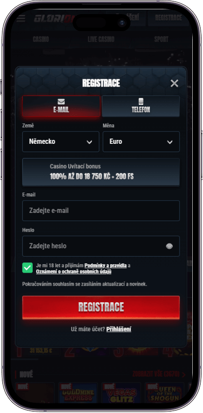 Glorian Casino Registrace